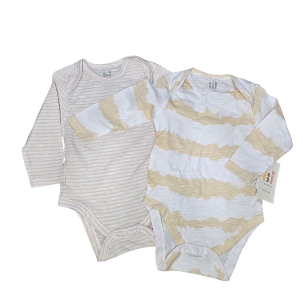 Tiny Citizen Striped and Patterned Onesie Set